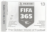 #13 Golden Sticker Panini, 2015-16 Panini FIFA 365 The Golden World of Football Stickers