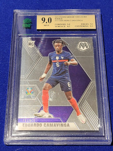 2021 Panini Mosaic Euro Rookie Eduardo Camavinga Graded