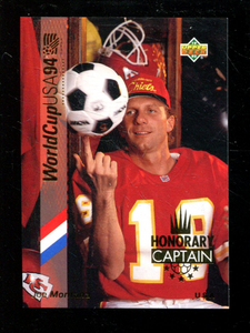 1993 Upper Deck World Cup 94 Preview English/Spanish Honorary Captains Gold #HC2 Joe Montana